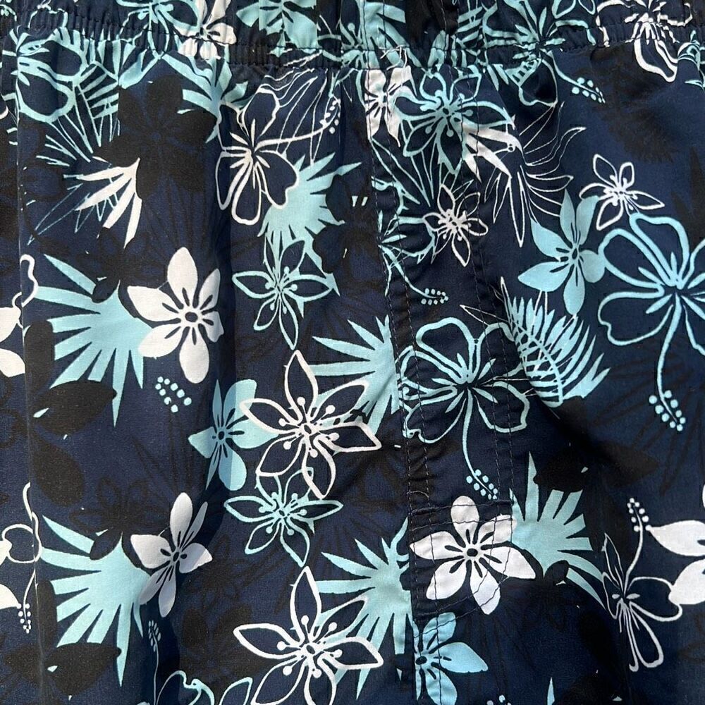 Island Joe Women's Blue Floral Print Pull On Lined Swim Trunk Size 5X - Picture 3 of 5